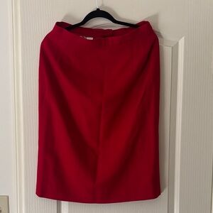 Dior Scarlet Red Pencil Skirt